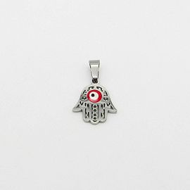 DIJE MANO OJO ESMALTE /ACERO